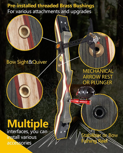 TOPARCHERY 62" Recurve Bow,Bow and Arrow Adult Archery Bow Set for Beginner or Adults