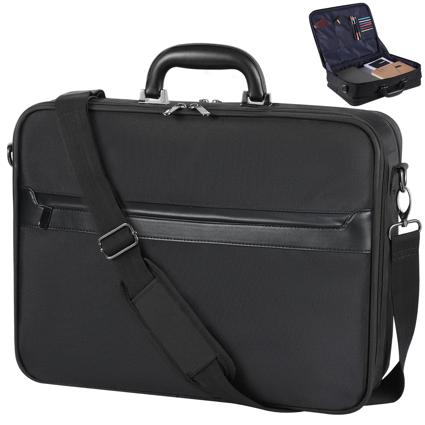 Jetviivid Laptop Briefcase for Men 15.6-16 inch Laptop Bag Lightweight Attache Case, Business Work Bag Computer Carrying Case