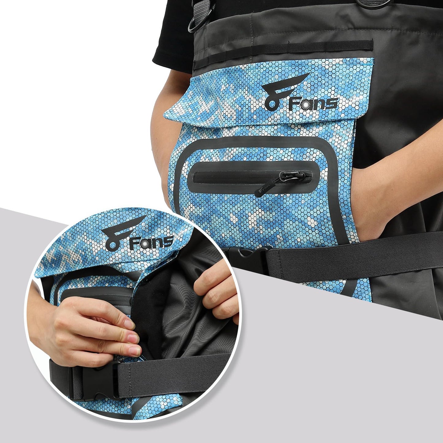 8 Fans Fishing Waders for Men and Women, Chest Waders- Waterproof Bootfoot, Neoprene Waders for Hunting & Fishing