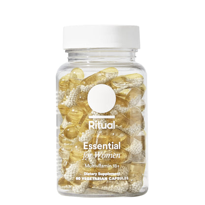 Ritual Multivitamin for Women 18+ with Vitamin D3 for Immune Support*, Omega 3 DHA, B12, Iron, Vegan, Gluten Free, Non GMO, USP Verified, 30 Day Supply, 60 Capsules