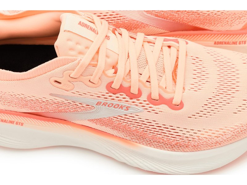 Brooks Women’s Adrenaline GTS 25 Supportive Running & Walking Shoe - Peach Echo/Coconut - 6 Medium