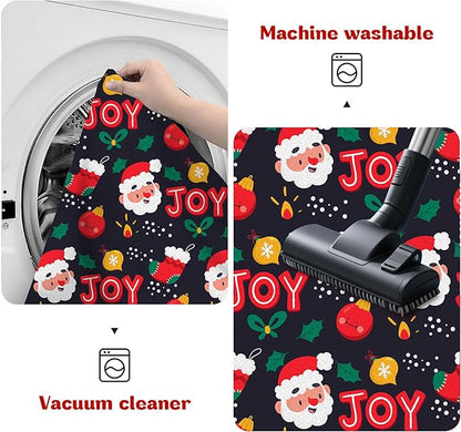 4' X 6' Christmas Area Rugs Xmas Rug Indoor for Living Room Bedroom Dining Room Laundry Nursery Classroom Santa Claus Carpet for Kids Girls Boys Floor Mat Pad Cute