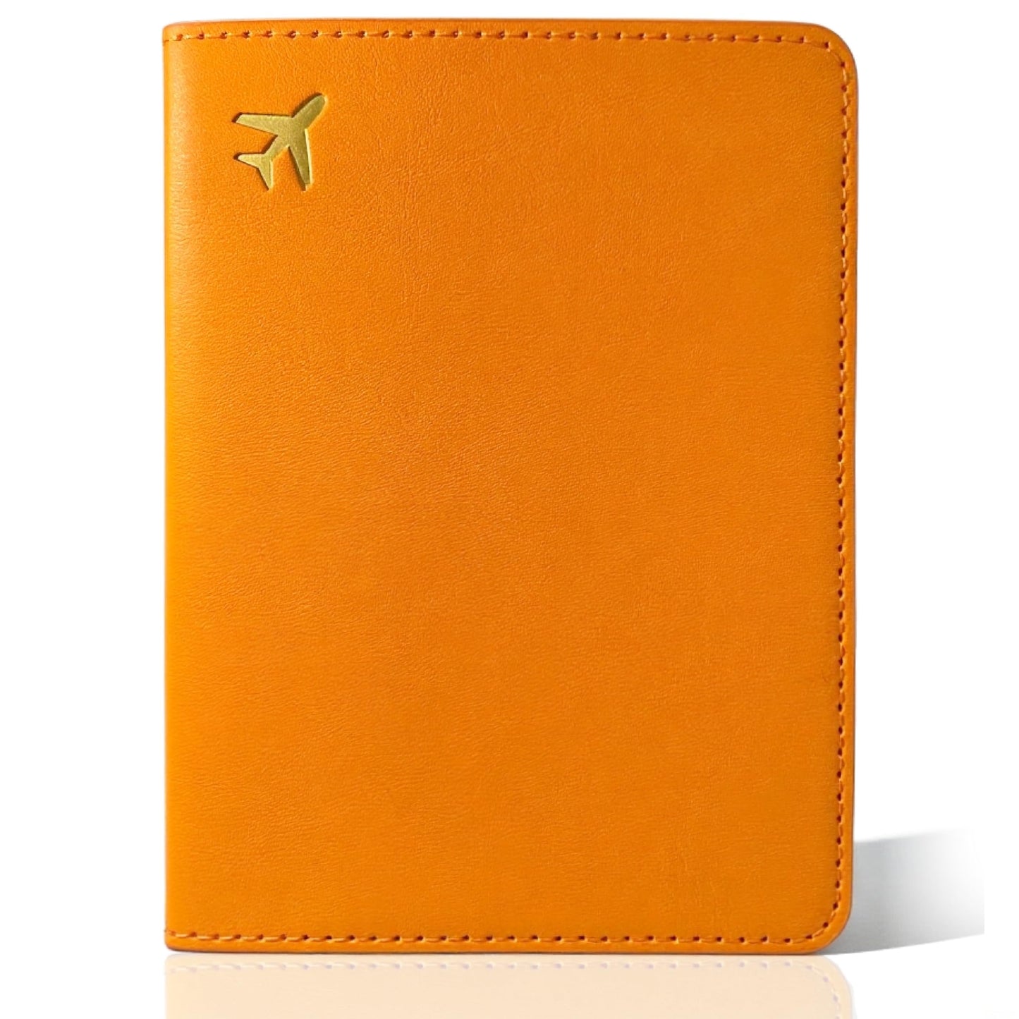 toTravelGear Passport Holder for Travel Essentials,RFID Blocking Passport Cover Case for Travel Accessories,Travel Wallet for Women Men (Orange)