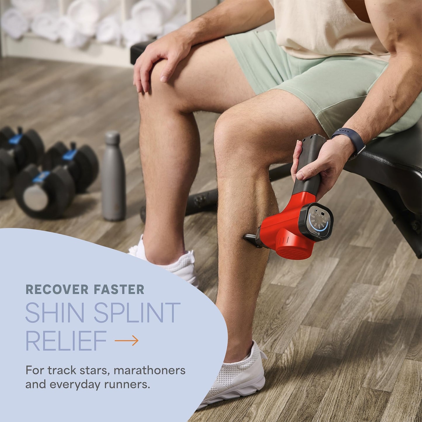LifePro Massage Gun & Holder (Sold Separately) – Percussion Muscle Massager for Athletes with 8 Heads & 6 Speeds – Deep Tissue Back Muscle Extender for Recovery