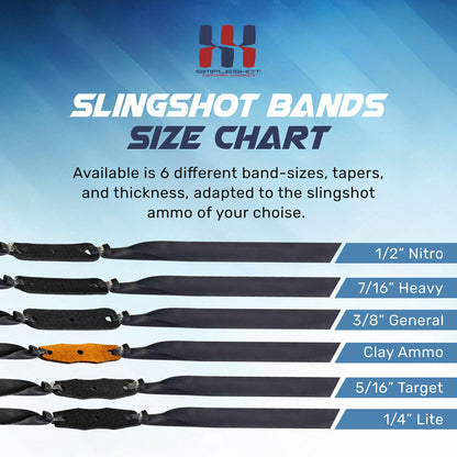 SimpleShot 5pcs Slingshot Bands Powerful Professional Elastic Rubber Catapult Shooting Flat Bands (5/16" Target)