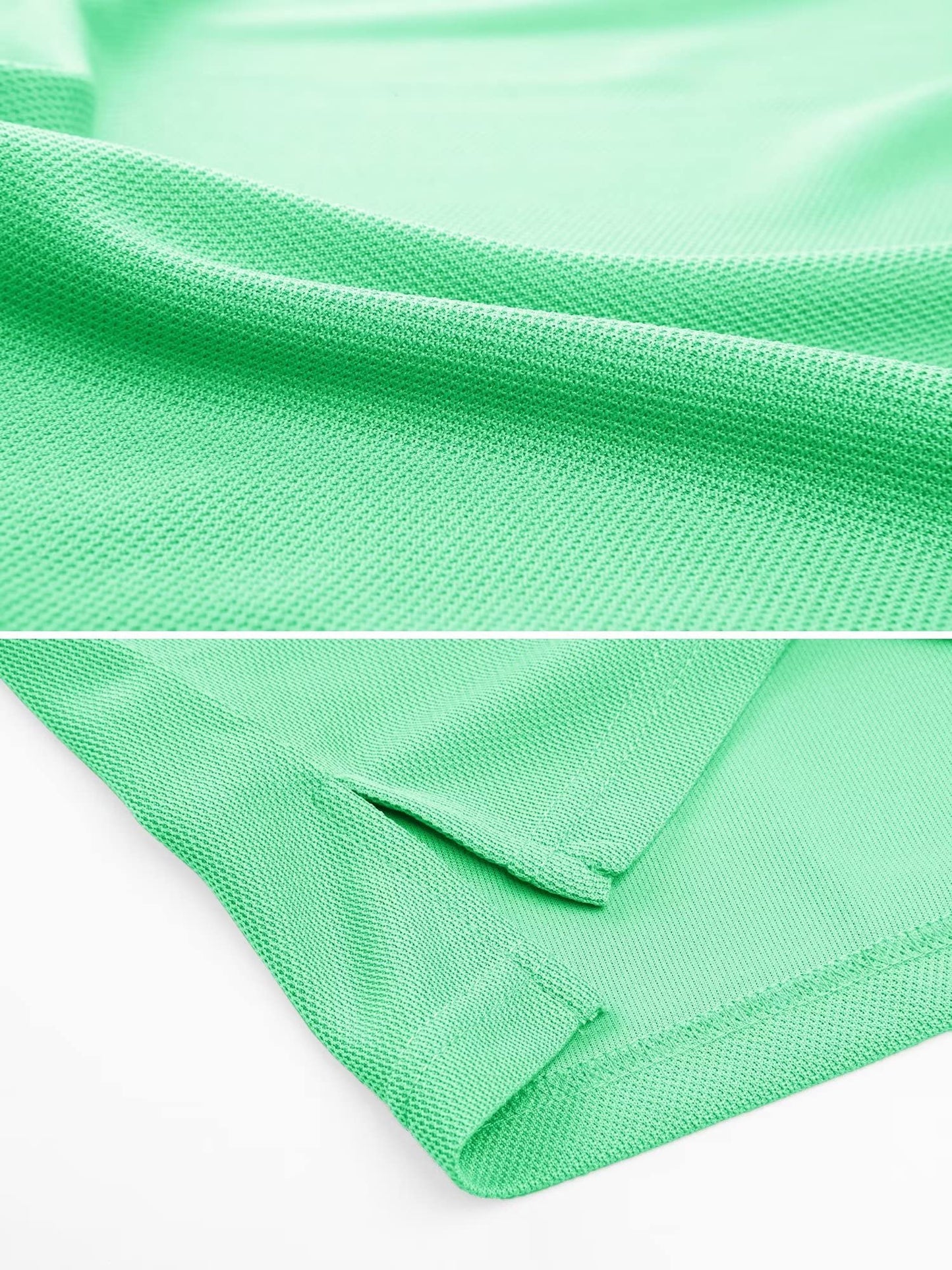 MAGCOMSEN Golf Polo for Men Short Sleeve T Shirts Work Shirts Lightweight Shirts Quick Dry Shirts Mint Green XXL