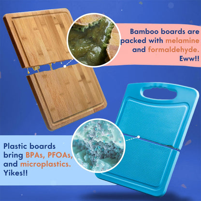 Non Toxic Wood Cutting Board - Conditioned with Natural Beeswax Flaxseed & Lemon Oil - Free of Mineral Oil - Made of FSC Certified Acacia Wood - 16" x 11" Thick Cutting Board by Ziruma
