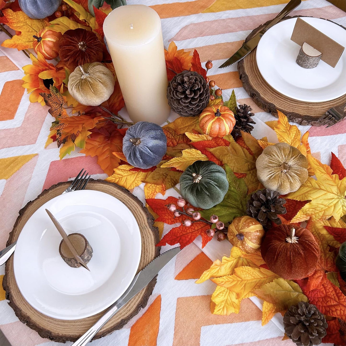 Winlyn 12 Pcs Assorted Small Faux Harvest Velvet Pumpkins Decorative Rust Olive Gold Gray Fabric Foam Pumpkins 3" for Fall Wedding Thanksgiving Halloween Table Centerpiece Farmhouse Decor