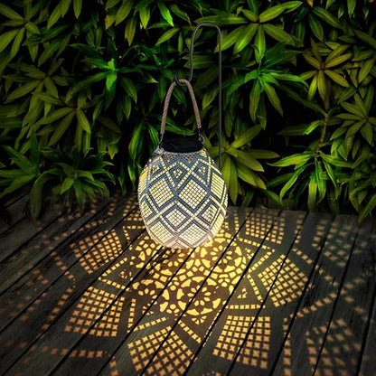 Solar Light, Outdoor Lanterns for Patio Waterproof , Geometric Outdoor Solar Lanterns for Porch, Yard, Deck, Lawn, Backyard, Patio, Tabletop, Pathway