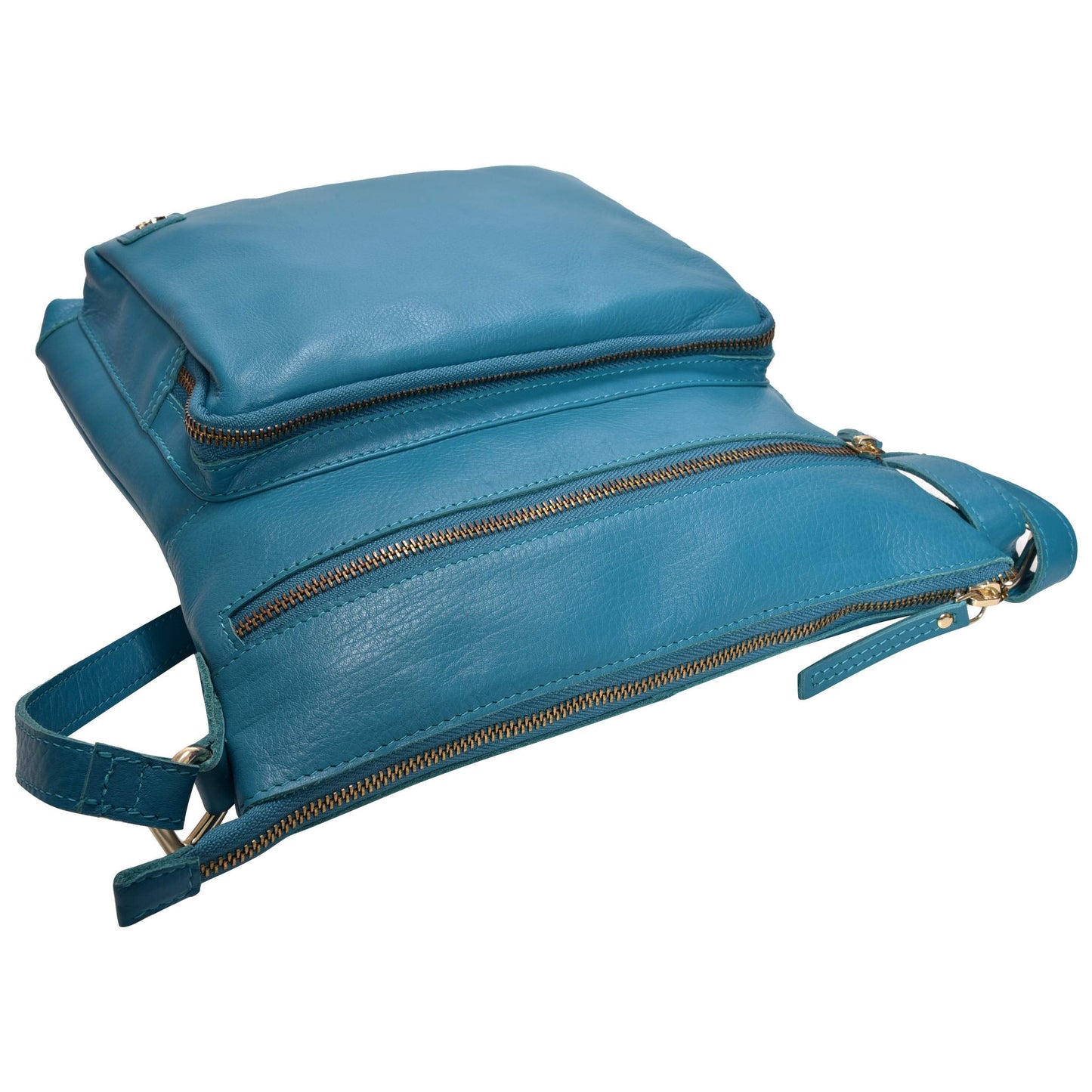 Real Leather Crossbody Bags Purses for Women Shoulder Handbags Crossover Handmade Stylish Trendy Pocketbook (Turquoise Green Nappa)