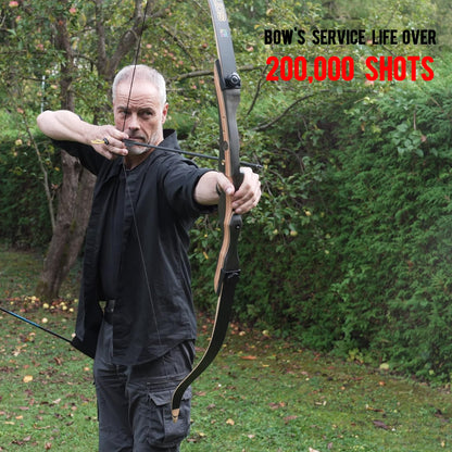 Sanlida Noble Standard Beginner & Intermediate Recurve Bow and Arrows Kit for Adult and Youth, Wooden Takedown Recurve Bow Package for Training, Practice & Competition RH Only (68", 36lbs)