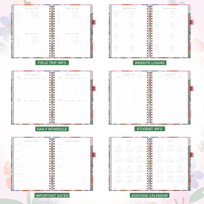 And Per Se Teacher Planner 2025-2026 Academic Year -Teacher Lesson Planner from July 2025 to June 2026, 8.5" x 11", Weekly & Monthly Planning for Teachers with Monthly Tabs, Stickers (Color Block)