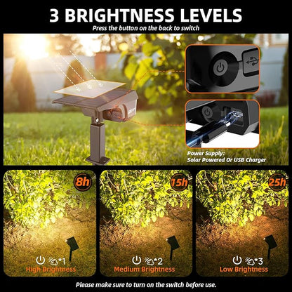 Solar Spot Lights Outdoor Landscape Lights, 40 LEDs Landscape Spotlights Outdoor Waterproof Auto On/Off Solar Garden Light, Outdoor Solar Light for Yard Palm Trees Driveway Patio Pool