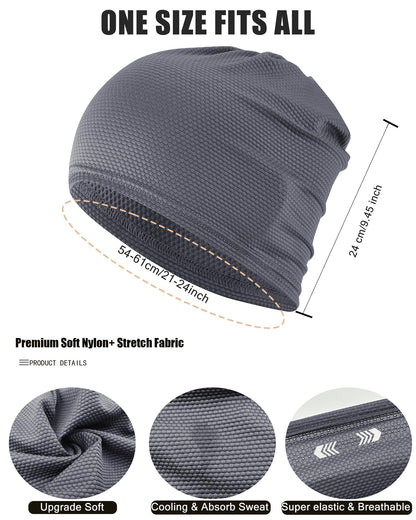choshion Cooling Skull Caps for Men Women-Thin Breathable Mesh Beanie for Running Skull Cap for Cycling Gym & Outdoor Sports