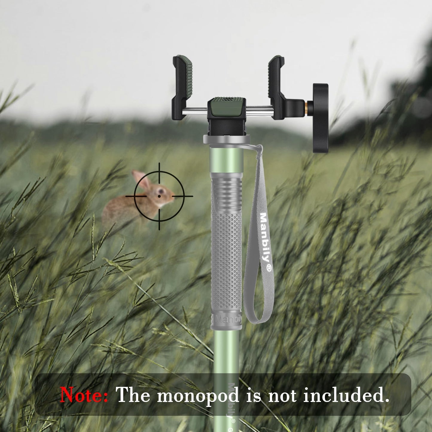 Manbily U-7 Shooting Saddle for Hunting Tripod, Aluminum Alloy Universal Rest Head Clamp Mount, Arca-Swiss Compatibility Base for monopod, Green