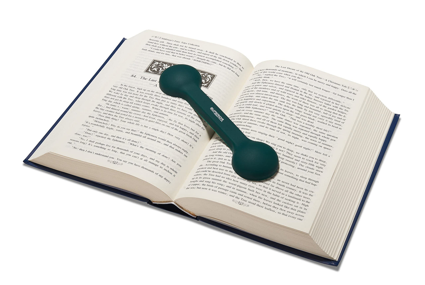 Bookmark/Weight-Page Holder-Holds Books Open and in Place-Green-by Superior Essentials
