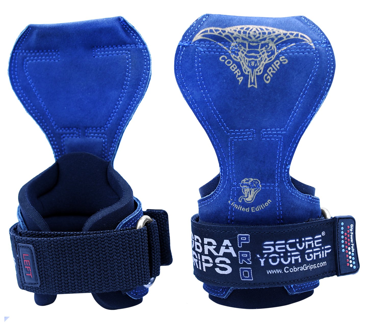 Cobra Grips PRO Weight Lifting Gloves Heavy Duty Straps Alternative Power Lifting Hooks for Deadlifts Adjustable Neoprene Padded Wrist Support Bodybuilding