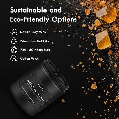 Winter Candle Gift Set for Men – 4 Pack Soy Candles with Cedar Oakmoss, Pine & Clove, Amber Patchouli, Sandalwood – Masculine Scented Candles for Home, Christmas Gift Set for Dad Fathers Day