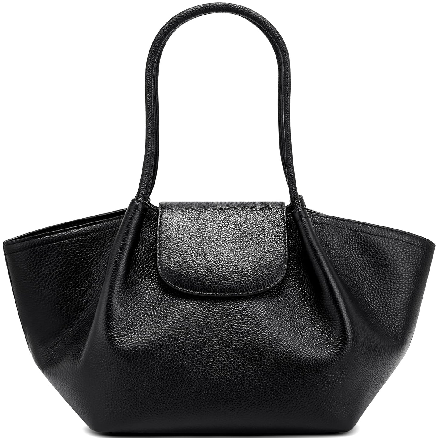 hedexe Genuine Leather Tote Bag for Women: Chic Spacious Shoulder Handbag Satchel Purse - Large Work Bag for Travel & Daily Use(Black)