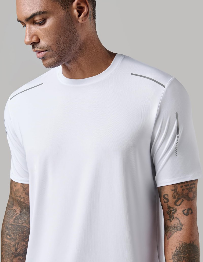 5 Pack Men’s Active Quick Dry Crew Neck T Shirts | Athletic Running Gym Workout Short Sleeve Tee Tops Bulk (Set 17, Small)