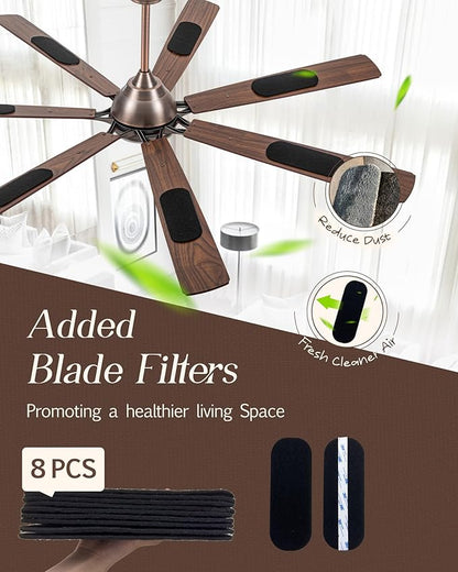 72" Oil Rubbed Bronze Smart Ceiling Fan with Light via WiFi Alexa,6-Speeds Quiet DC Motor,Dimmable,Outdoor Antique Bronze Large Ceiling Fan for Living Room,Patio,Dual Finish 7 Blades