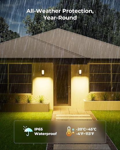 Motion Sensor Outdoor Light, 10000mAh Rechargeable 600 Lumen Battery Operated Outdoor Light with 3 Modes, 3 Color Temperatures, Waterproof Outdoor Security Lights for House, Fences, Patio
