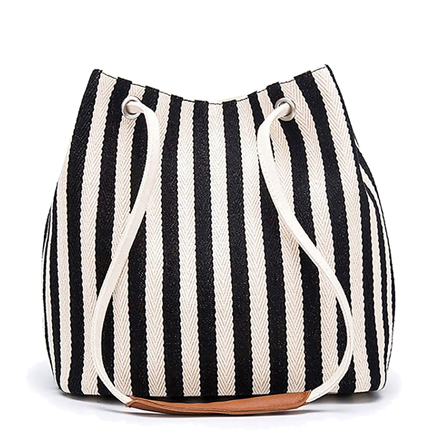 Bydenwely Women's Canvas Summer Tote Bags Small Shoulder Bag Daily Working Handbag for Holiday Travel Pool (Black, Small)