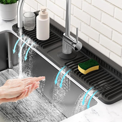24'' Longer Faucet Mat for Kitchen Sink Splash GuardKitchen Sink Faucet Mat