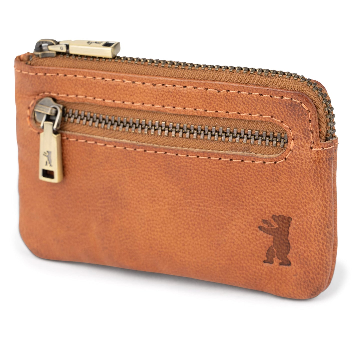 BERLINER BAGS Vintage Leather Key Case Eli, Key Bag Key Organizer Small for Men and Women - Brown