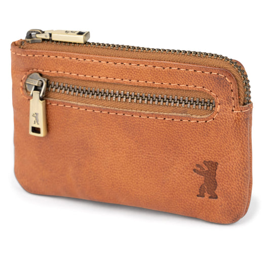 BERLINER BAGS Vintage Leather Key Case Eli, Key Bag Key Organizer Small for Men and Women - Brown
