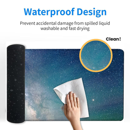 ainori Dancing Skeletons Gaming Mouse Pad – 12x31.5innon-Slip Rubber Desk Mat with Halloween Moonlight Design – Large Extended Mousepad for Office, Home, and Gaming – Deskmat Gifts for Goth Art Decor