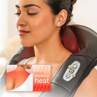 COMFIER Shiatsu Neck and Shoulder Massager,Gifts for Mom Dad,Deep Kneading Massage Pillow with Heat, Back Massager, Pillow Massage, Black
