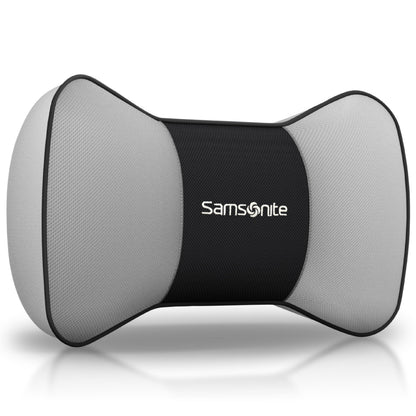 Samsonite Neck Pillow for Car – Ergonomic Memory Foam Headrest Cushion – Car Seat Support for Driving Comfort – Compact Neck Rest – Travel Pillow for Long Road Trip, Black