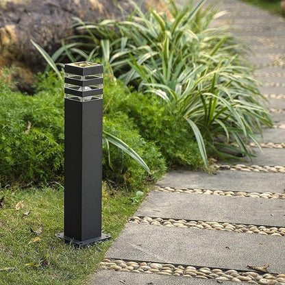 Pathway Lights Post Lights IP55 Waterproof Outdoor Lamp Post Lawn Light Floor Lamp E26 Lampholder Hardwired Suitable for 12V / 24V / 120V Voltage（23.5in, Black）