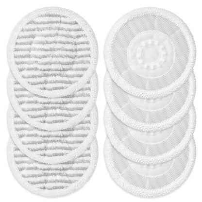 Jikefa 8 Pack Steam Mop Pads Compatible with Shark S8201 S8001 S7001 S7201 S7005 S7000 Series, S7000AMZ S7001TGT– Microfiber Replacement Scrub Pad, All-in-One Reusable Cleaning Refills for Hard Floor