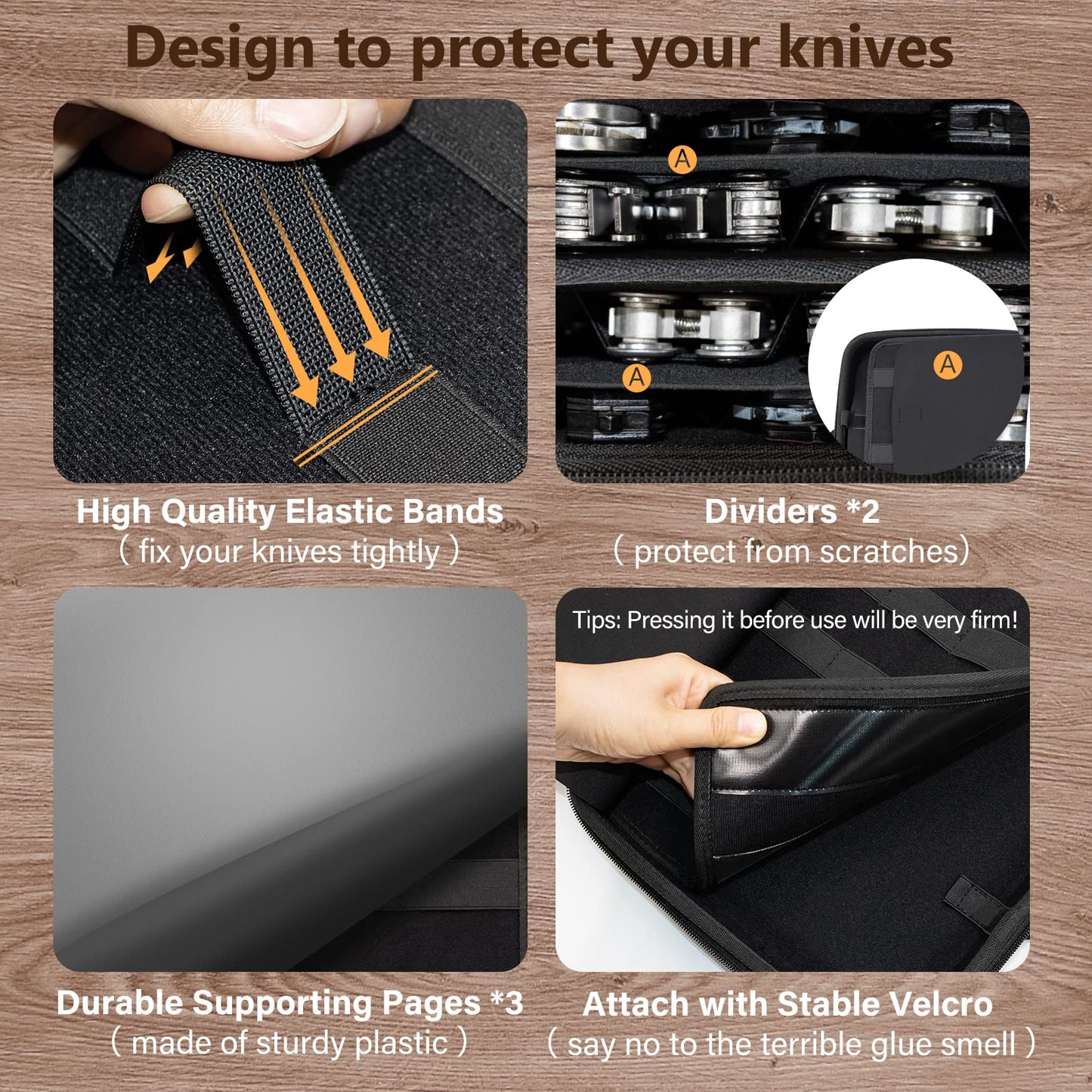 BRANTMAKER Knife Display Case, Knife Case for 61+ Pocket Knives, Collection Box with Portable Shoulder Strap, Knife Storage Items (Box Only)