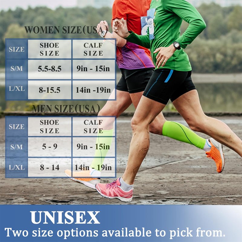 CHARMKING Compression Socks for Women & Men (8 Pairs) 15-20 mmHg Graduated Copper Support Calf Socks are Best for Pregnant, Nurses - Boost Performance, Circulation, Knee High Wide Calf(S/M, Multi 52)