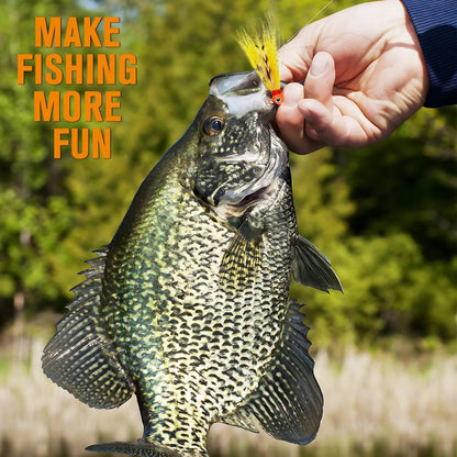 Dovesun Crappie Jigs Hand-Tied Hair Jigs 10 Colors Fishing Jigs Bucktail Crappie Jig Heads for Trout, Walleye and Panfish Fishing #4-1/16oz*40pcs