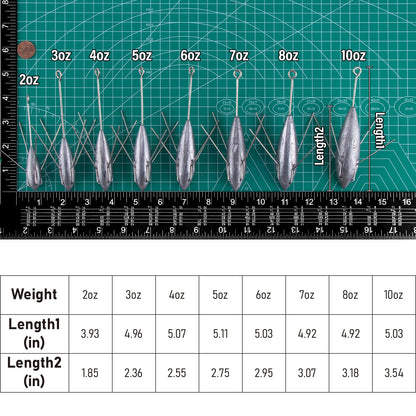 Dr.Fish 2 Pack Sputnik Sinker Spider Sinker Surf Fishing Lead Weight Pyramid Saltwater Beach Casting Sea Fishing 5oz