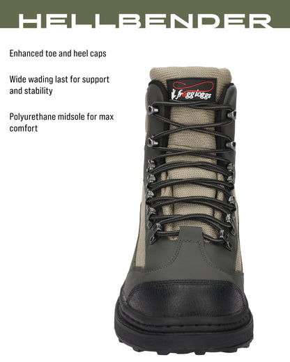 FROGG TOGGS Men's Hellbender Fishing Wading Boot in Felt or Cleated