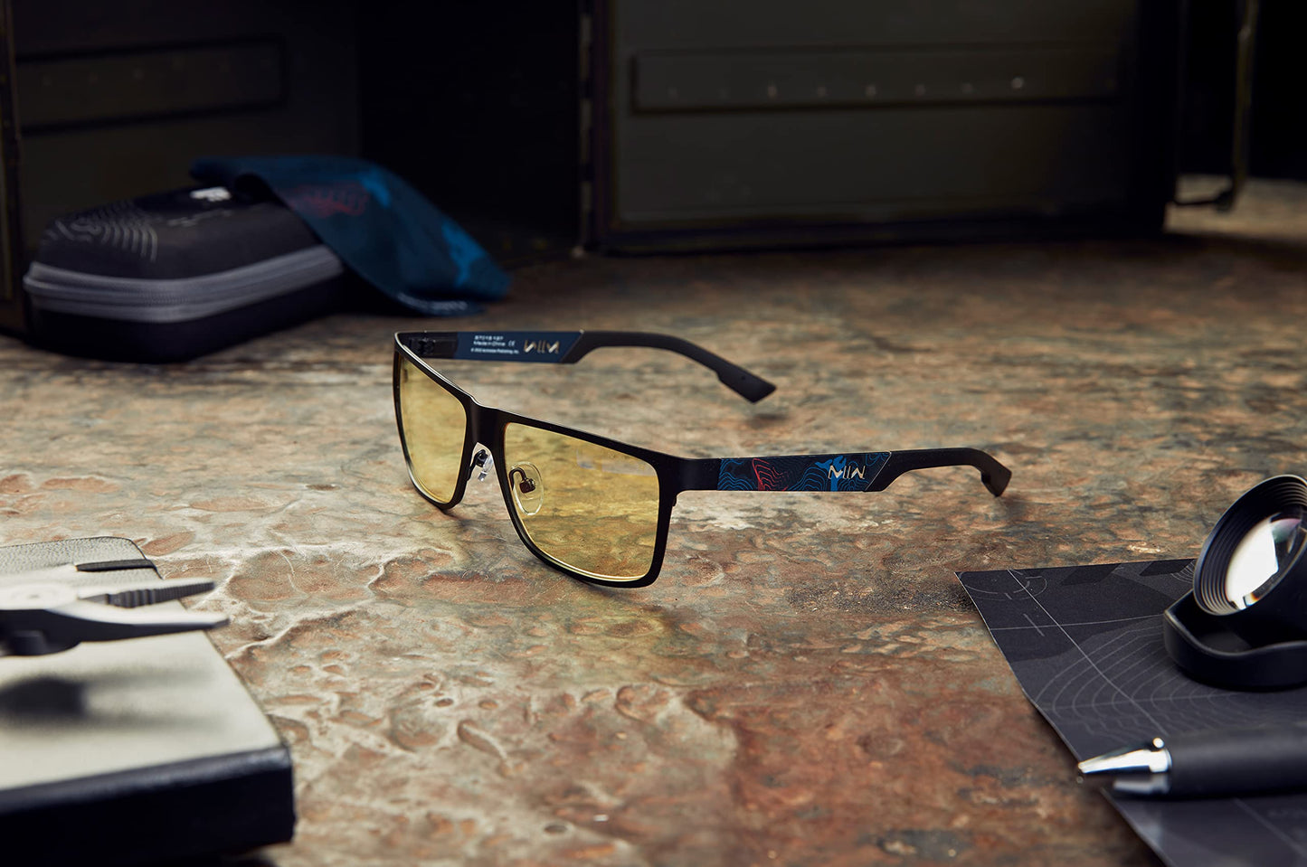 Gunnar - Call of Duty Covert Edition Premium Gaming and Computer Glasses - Blocks 65% Blue Light - Amber Tint, Black