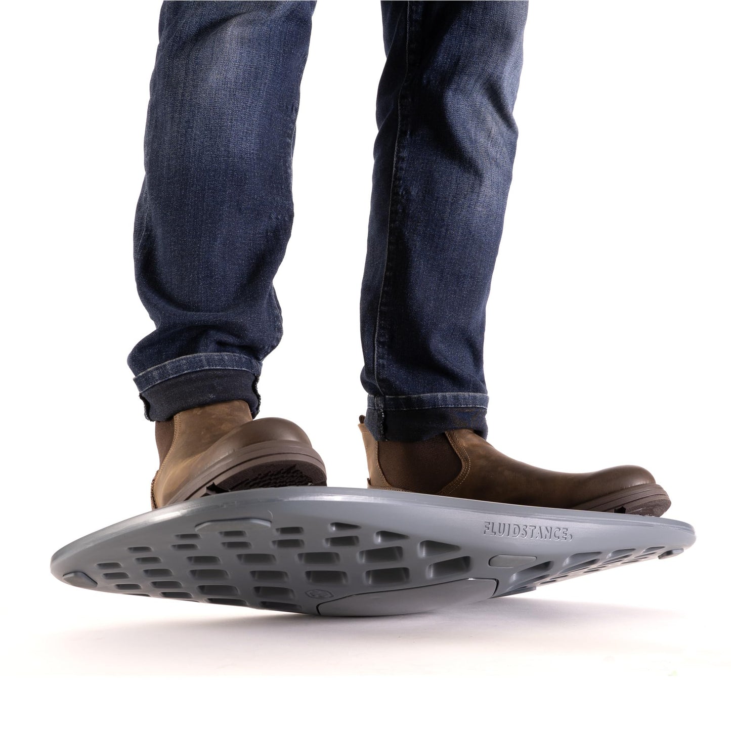 FluidStance Adult Balance Board for Standing Desk - Anti Fatigue USA Made 360 Degree Rocker Wobble Board as Exercise Equipment to Increase Focus & Movement - Sustainable Anti-Slip Plane Standing Board