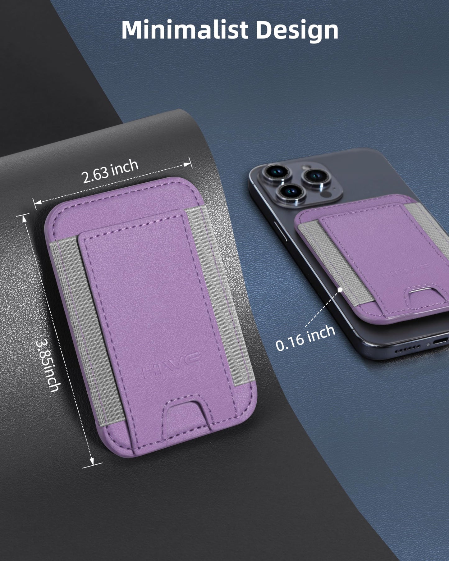 HiWe for MagSafe Wallet: 7-Card Holder, RFID Blocking, Strong Magnet for iPhone 12-17 Series, Slim, 1 Slot