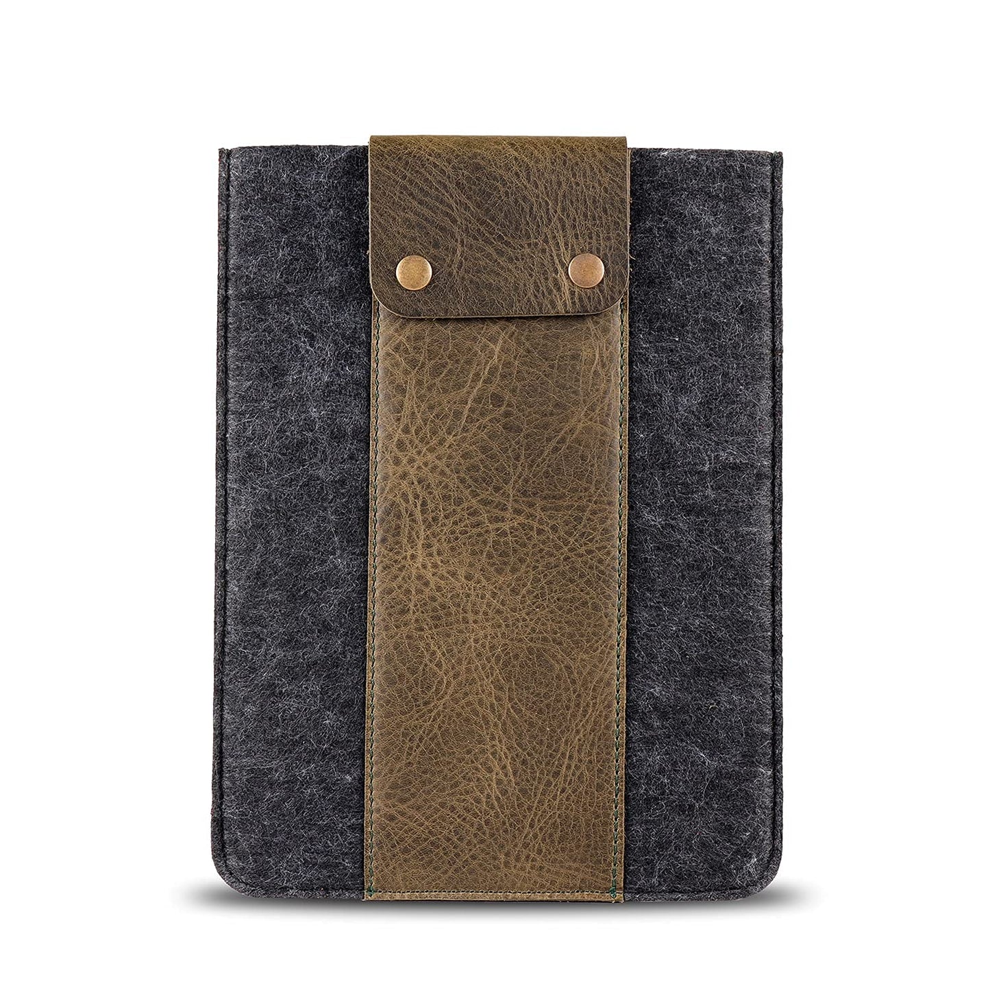 MegaGear Genuine Leather Tablet Sleeve Case for iPad Pro 11 inches, All Generations iPad Air & iPad (Green, 12.9 Inch)
