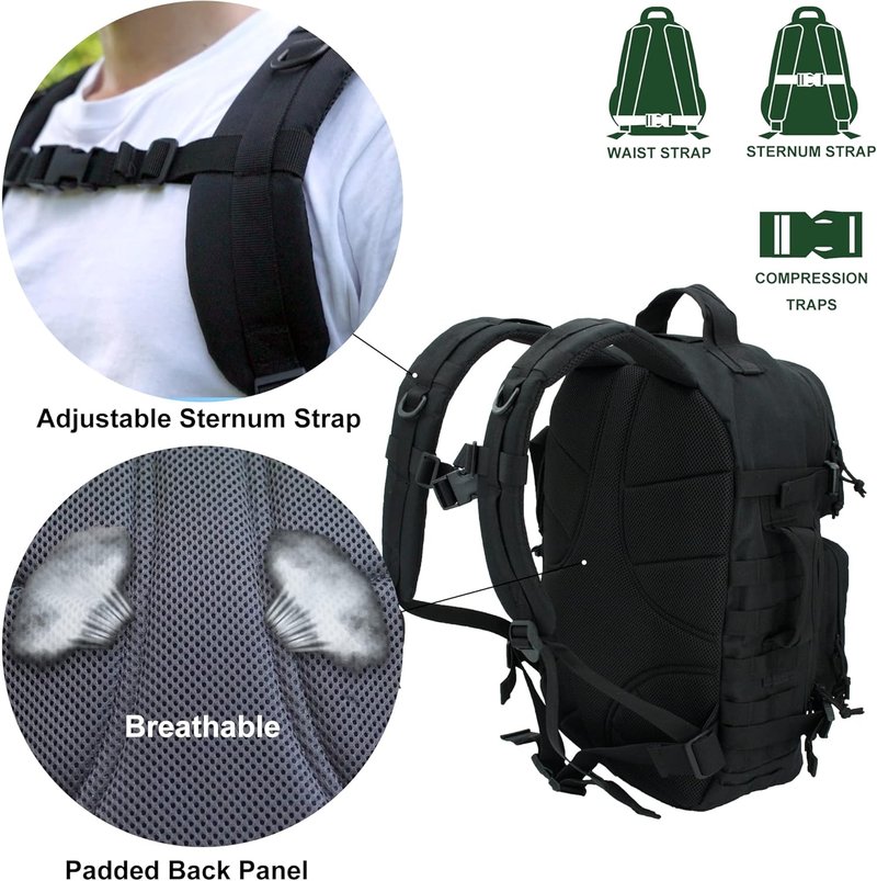 3-Day Tactical Backpack - Durable 600D Oxford Fabric | Classic Military Style