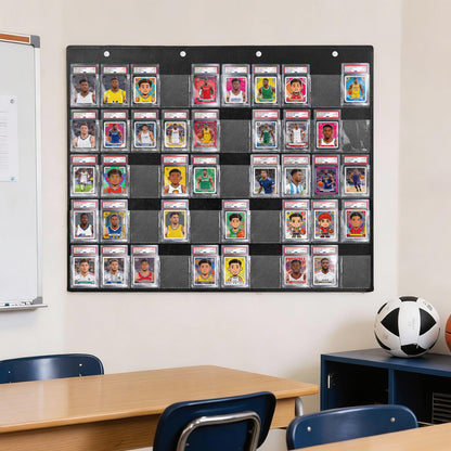 50 Pocket Trading Card Display Hanging Bag Card Holder for PSA Graded, Sports Cards, Mag Holders, Large Capaticy for Basketball Baseball Magnetic Graded Sleeves Cards Cases