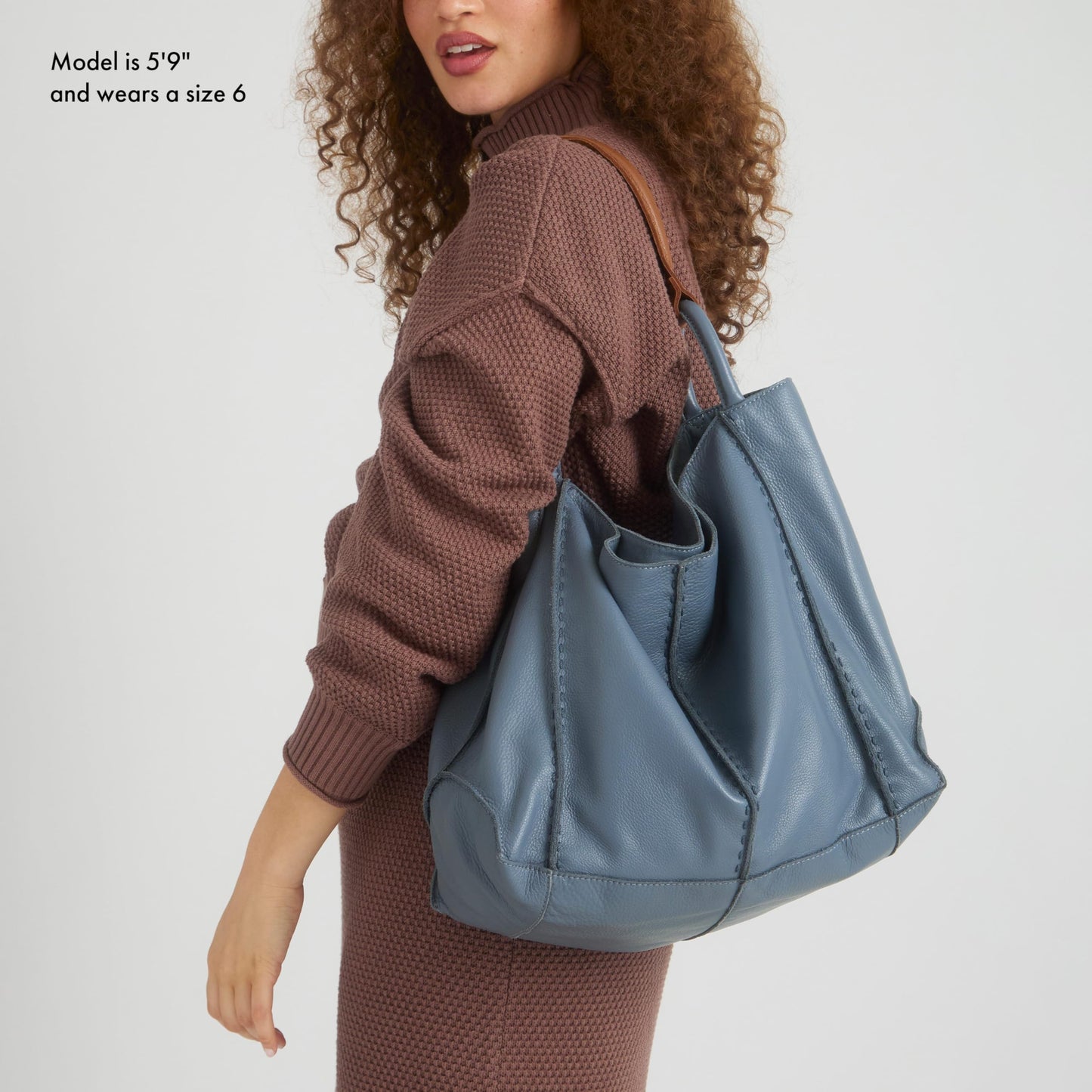The Sak Los Feliz Large Tote Bag - Premium Leather Handbag With Stylish Design For Everyday - Roomy, Durable, Lined Purse With Shoulder Bag Strap, Zipper Pocket for Tavel, Beach Bag