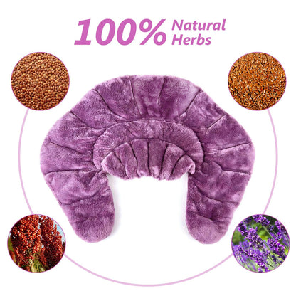 Heating pad Microwavable with Washable Cover 6 * 12" Microwave Moist Heat Pad for Neck Shoulder, Cramps, Back Pain Relief, Warm Compress Rice Bean Bag Hot Pack for Muscles, Joints, Lavender