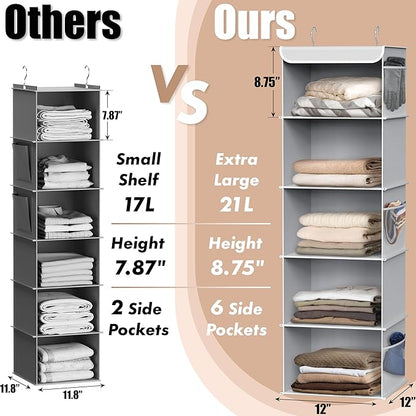 Simple Houseware 5 Shelf Hanging Closet Organizer