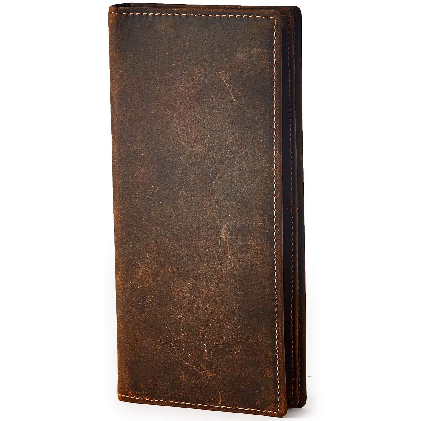 Plinvo Vintage Genuine Leather Wallet for Men, Bifold Slim Design with RFID Blocking and Gift Box (Brown2)